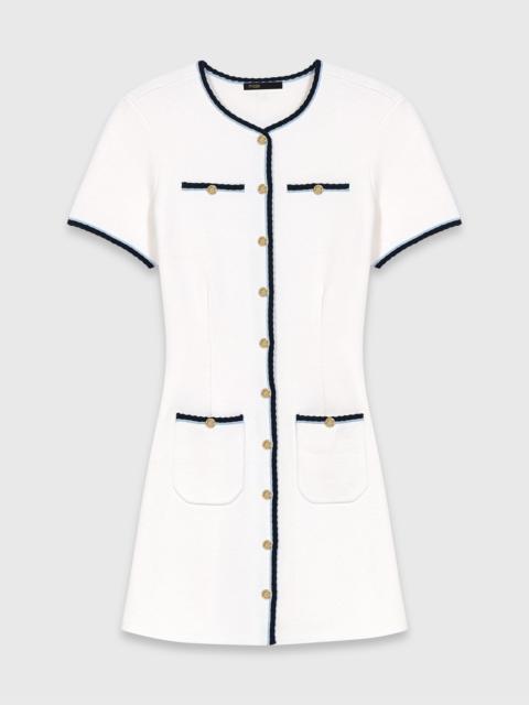 maje Short dress with contrasting trim