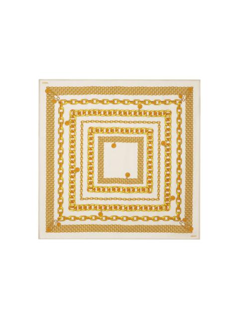 chain link-print scarf