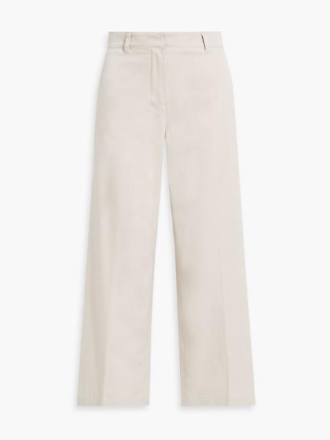 Max Mara Cotton-twill wide-leg pants