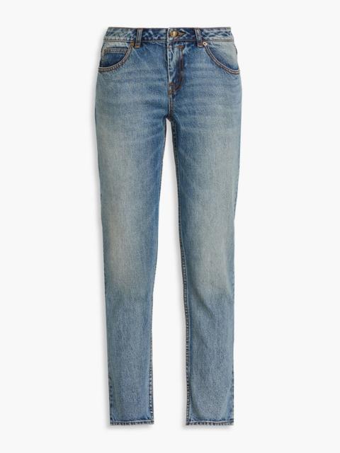Zimmermann Faded mid-rise tapered jeans