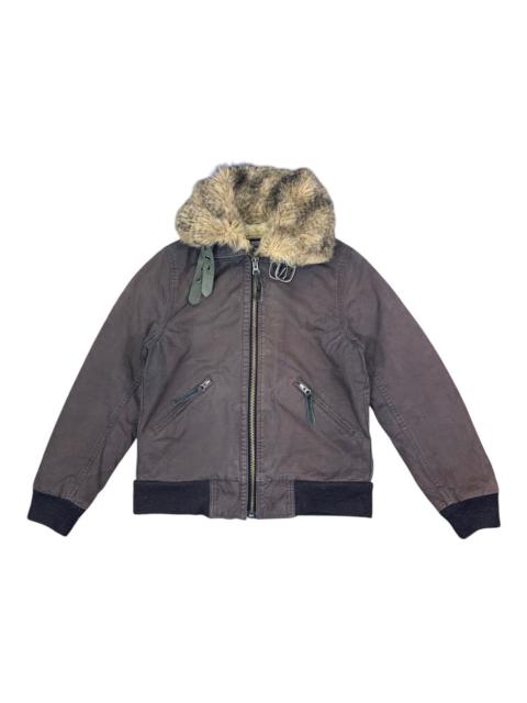 Other Designers If Six Was Nine - VINTAGE OZONE ROCKS FUR MINK COLAR BOMBER JACKET