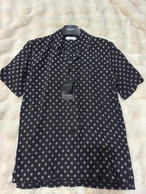 SAINT LAURENT Brand new Saint Laurent (SLP) "Snowflake" shark-collar shirt.