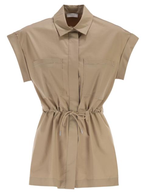 PESERICO Peserico Women Stretch Cotton Blouse With Drawstring Waist