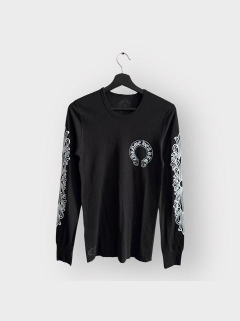 Chrome Hearts RARE! Chrome Hearts Floral Horseshoe Long Sleeve Thermal Tee