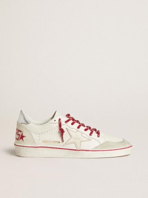 Golden Goose Men’s Ball Star LTD CNY in white leather with a lived-in effect