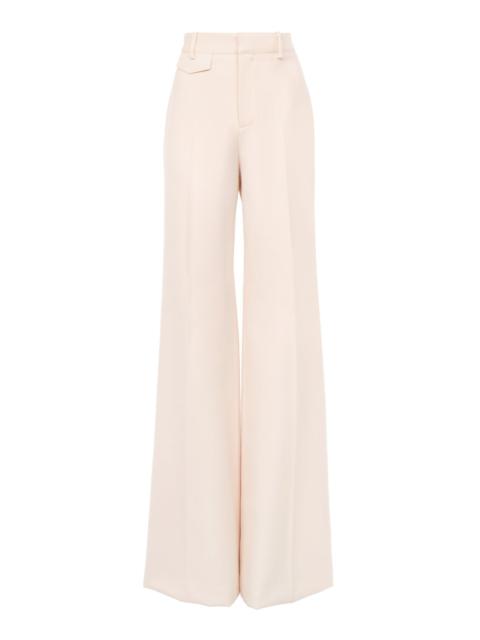 Chloé HIGH-RISE FLARED PANTS IN WOOL GABARDINE