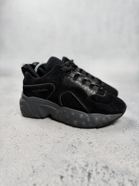 Acne Studios Acne Studios Rockaway Triple Black Suede Leather Sneakers