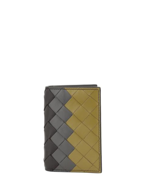 Bottega Veneta Bottega Veneta Men Intrecciato Tricolor Card Holder