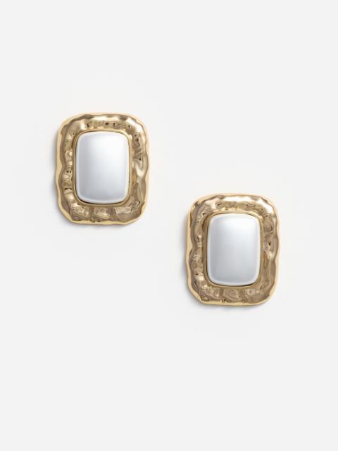 self-portrait Mottled Gold Pearl Earrings