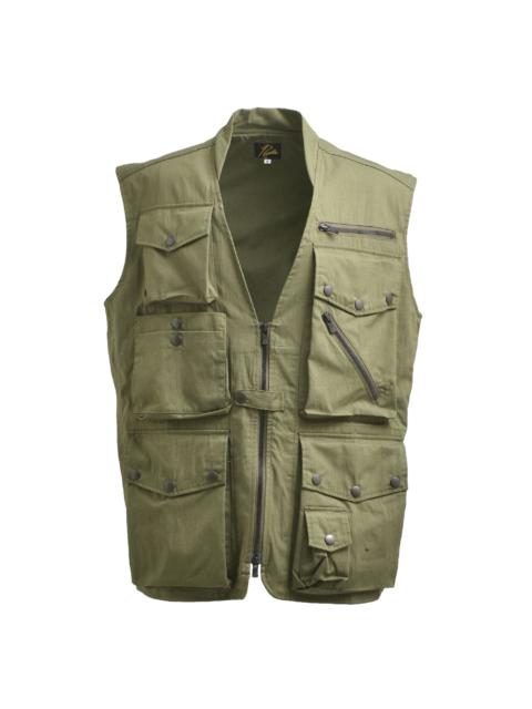 FIELD VEST - C/N OXFORD CLOTH / OLV