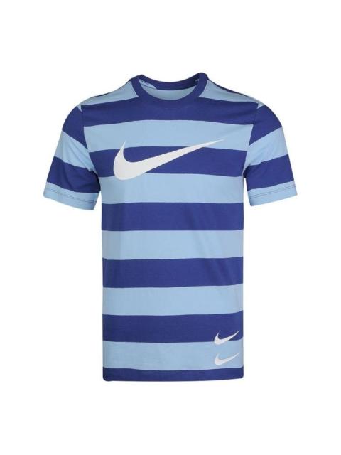 Nike Nike Swoosh Stripe Short Sleeve Blue CQ5197-436