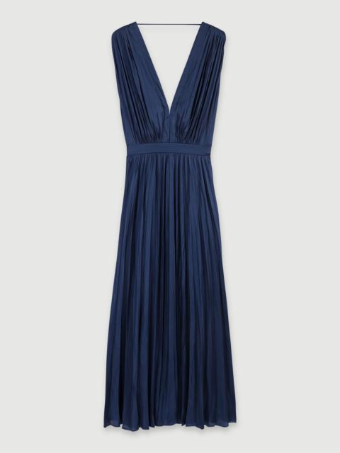 maje Pleated maxi dress