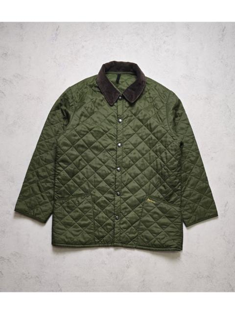 Barbour Liddesdale Quilted Jacket Olive Corduroy Collar Heritage