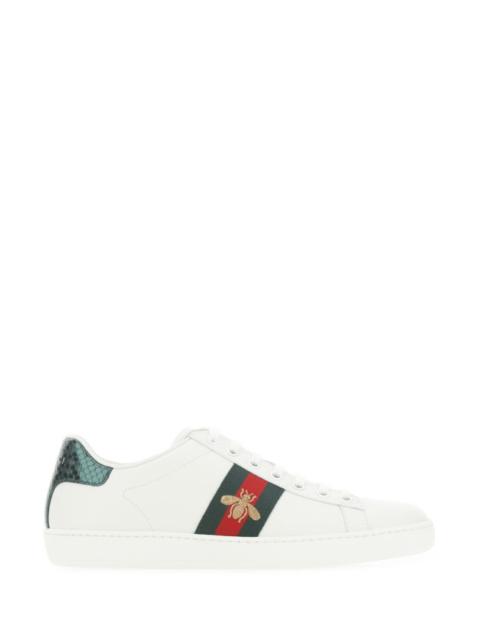 Gucci Woman White Leather Ace Sneakers