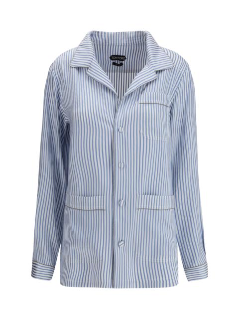 TOM FORD Tom Ford Striped Silk Pj Shirt