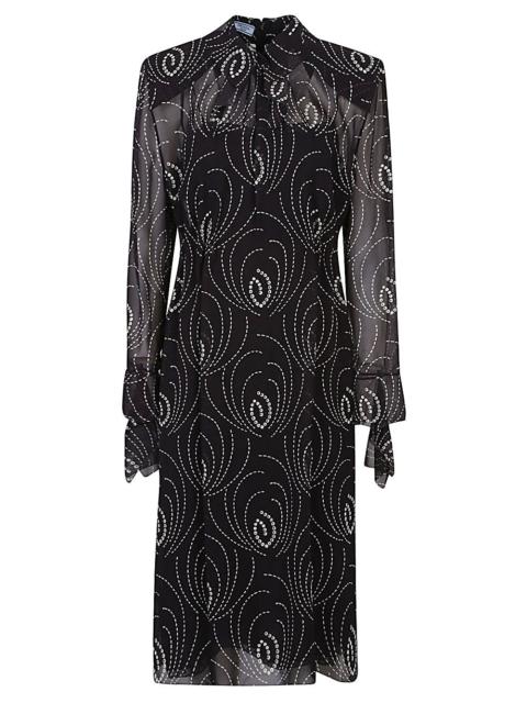 Prada Prada Women Printed Silk Blend Dress