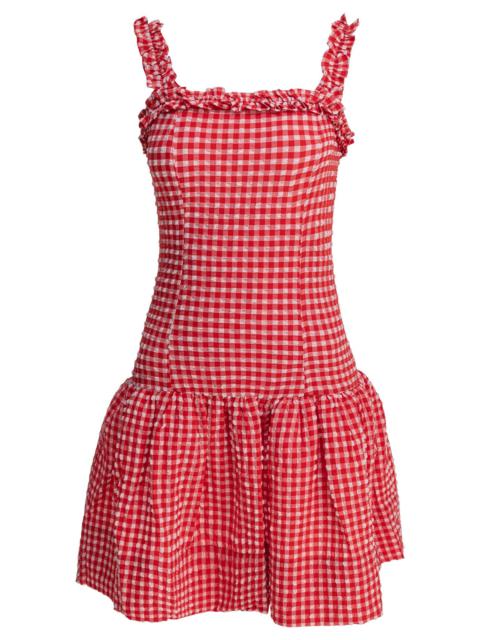 GANNI Ganni Mini Dress With Ruffles