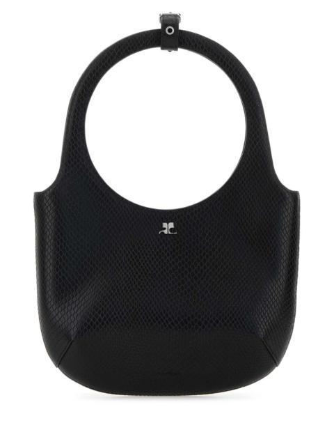 courrèges Courreges Women Black Leather Holy Handbag