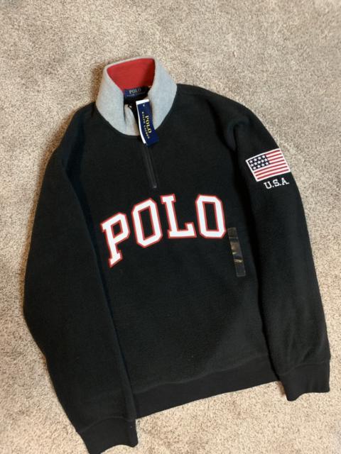 Other Designers Polo Ralph Lauren - Black polo usa spellout fleece zip DSWT