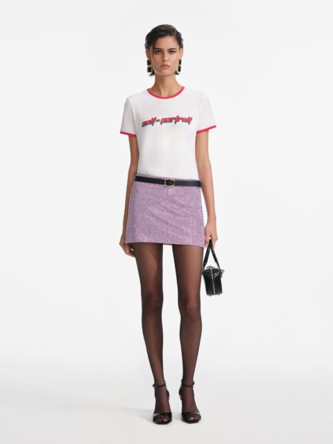 self-portrait White T-Shirt With Red SP Logo