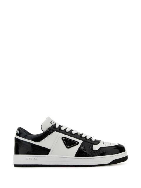 Prada Prada Men Two-Tone Leather Downtown Sneakers