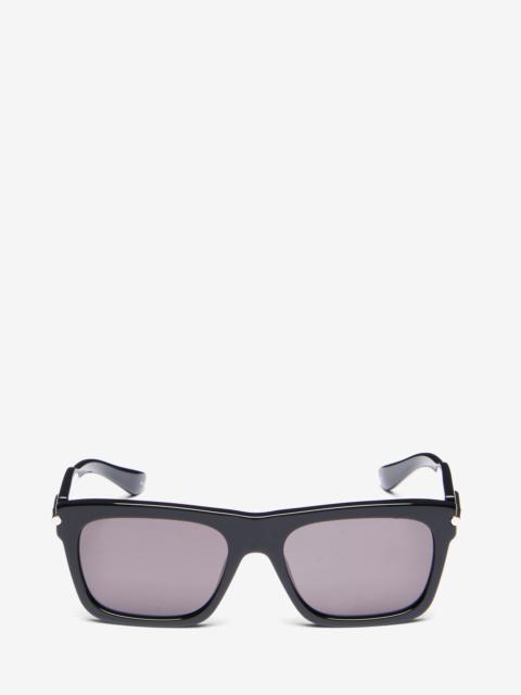 Alexander McQueen City T-Bar Rectangular Sunglasses