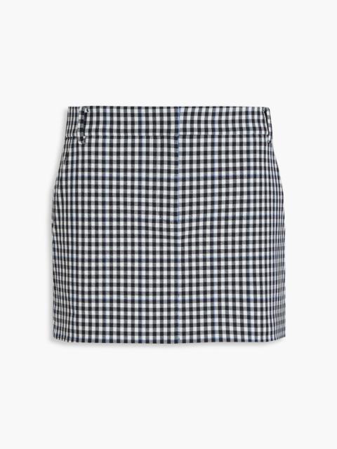 Tibi Gingham twill mini skirt