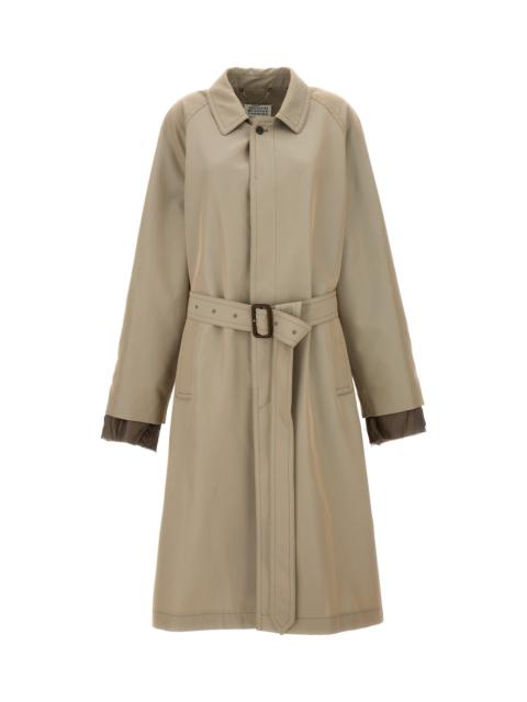 Long Single-breasted Trench Coat