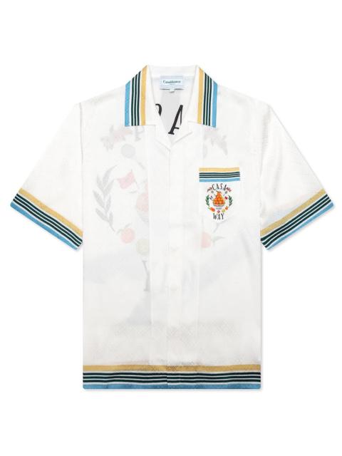 CASABLANCA CUBAN COLLAR SHORT SLEEVE SHIRT - CASA WAY