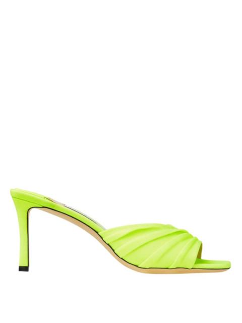 JIMMY CHOO Jimmy Choo Basil 75 Glossy Jersey Mules