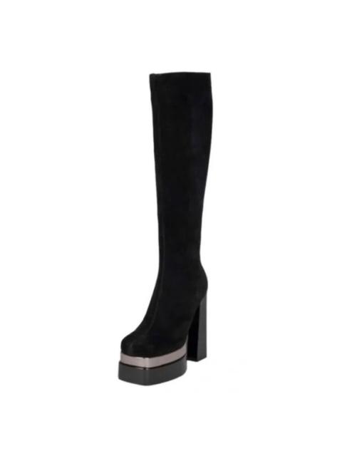 Other Designers New! Jeffrey Campbell Dancerama Black Suede Platform Knee-High Boots
Sz 9 $290