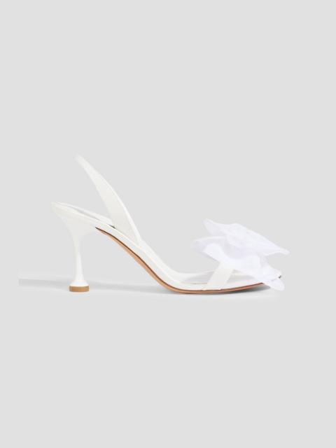 ALEXANDRE BIRMAN Isabelle 65 bow-detailed leather slingback sandals