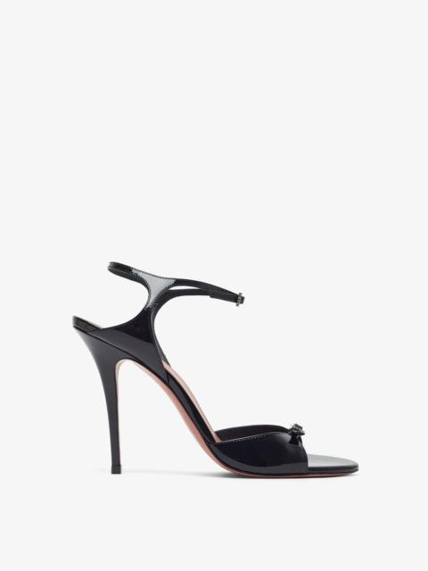 Amina Muaddi Adut 105 patent black sandals