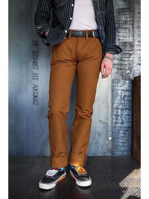 Iron Heart 17OZ DUCK SLIM TAPERED CUT JEANS - BROWN IH-777D