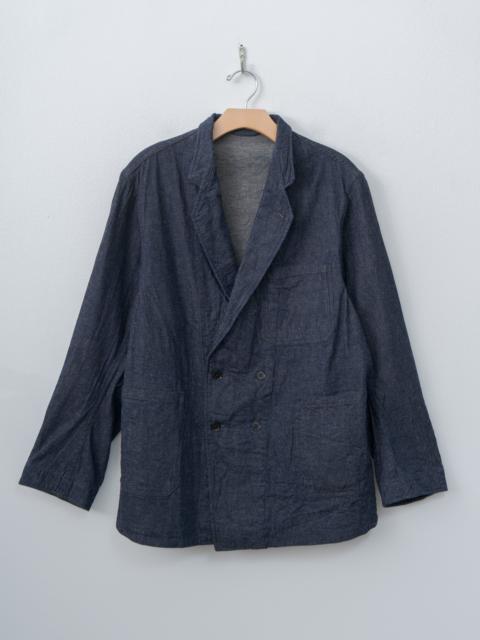 KAPTAIN SUNSHINE Cotton Linen Denim DB Take Easy Jacket - Indigo