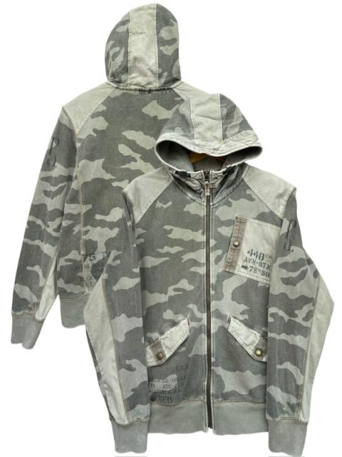 Other Designers Avirex Multipocket Tactical Baggy Boxy Camo Green Hoodie
