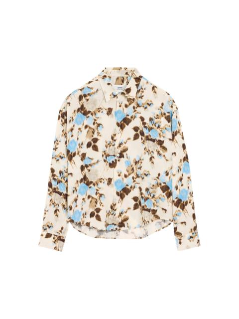 floral-print shirt