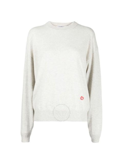 Alexander Wang Alexander Wang Ladies Ivory Melange Long-Sleeve Wool Jumper