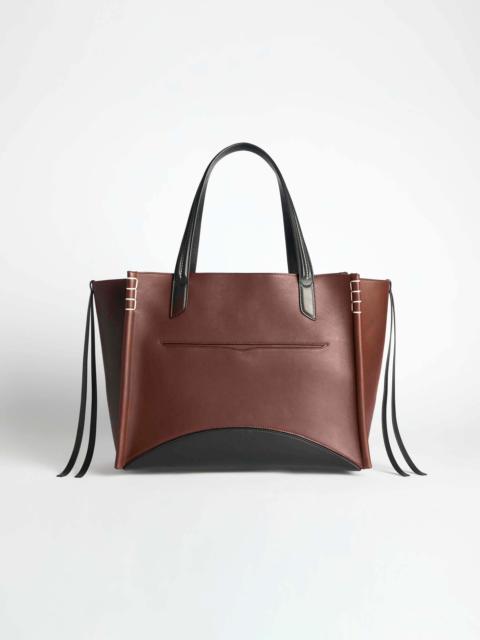 JW Anderson LOAFER CABAS IN BURGUNDY & BLACK