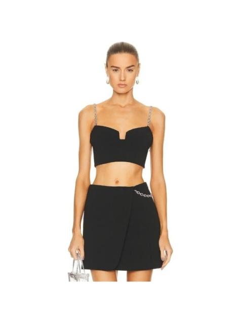 Other Designers NWT Jonathan Simkhai‎ Crystal Trina Cropped Top in Black Sz 2 $395