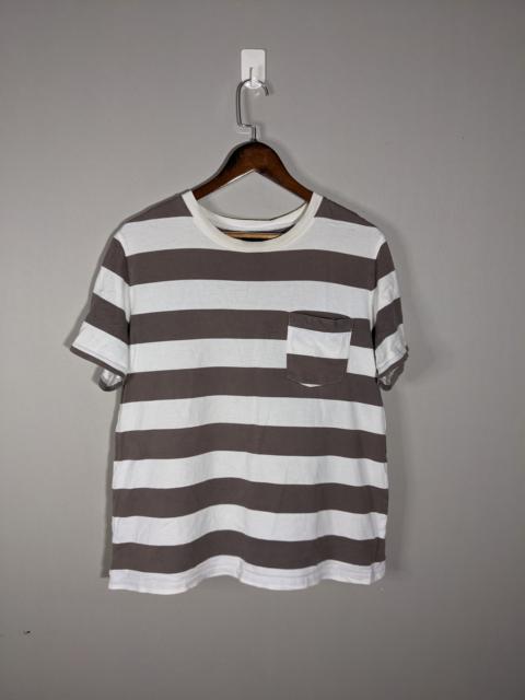 NUMBER (N)INE Number Nine Striped Gray White Pocket T-Shirt