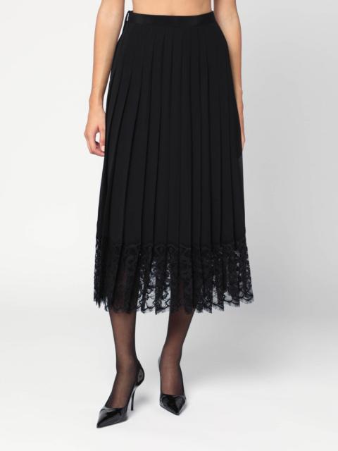 Dolce & Gabbana Gonna midi in chiffon and black lace