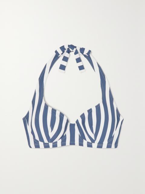 ERES Samba Corazon Striped Halterneck Bikini Top