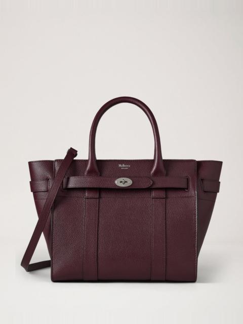 Mulberry Small Zipped Bayswater Black Cherry Small Classic Grain