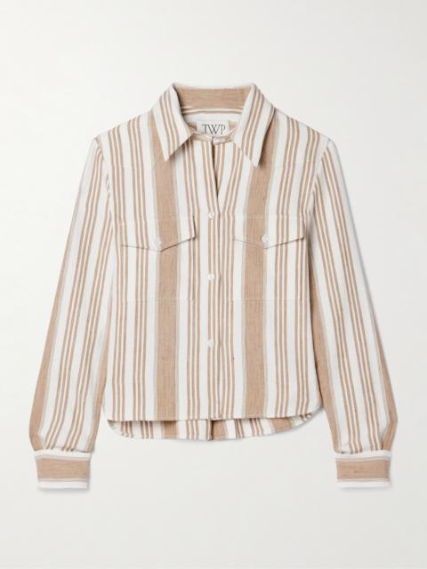 TWP New Carter Striped Hemp Shirt