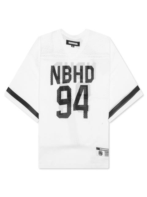 NEIGHBORHOOD HOCKEY S/S V NECK SHIRT - WHITE