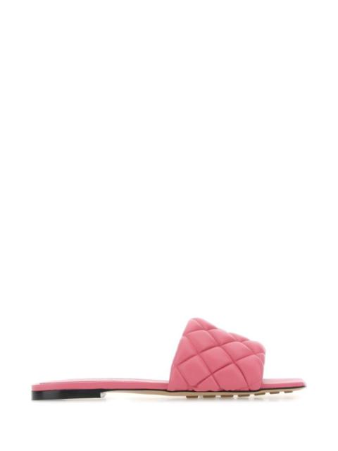 BOTTEGA VENETA WOMAN Pink Nappa Leather Padded Slippers