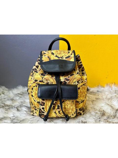VERSACE Authentic Gianni Versace Baroque Leopard Print Backpack