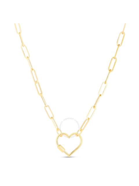 Kylie Harper - Kylie Harper Ladies 14k Gold Heart Shaped Carabiner Paperclip Chain Necklace