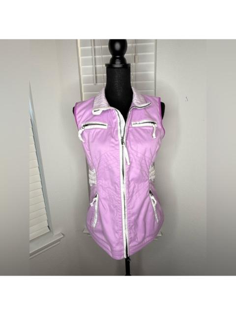 Other Designers Jet Set - Chic Women's Vest in Light Pink and White